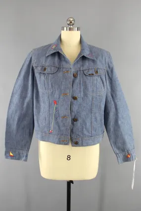 1970s Vintage LEE Embroidered Denim Jacket