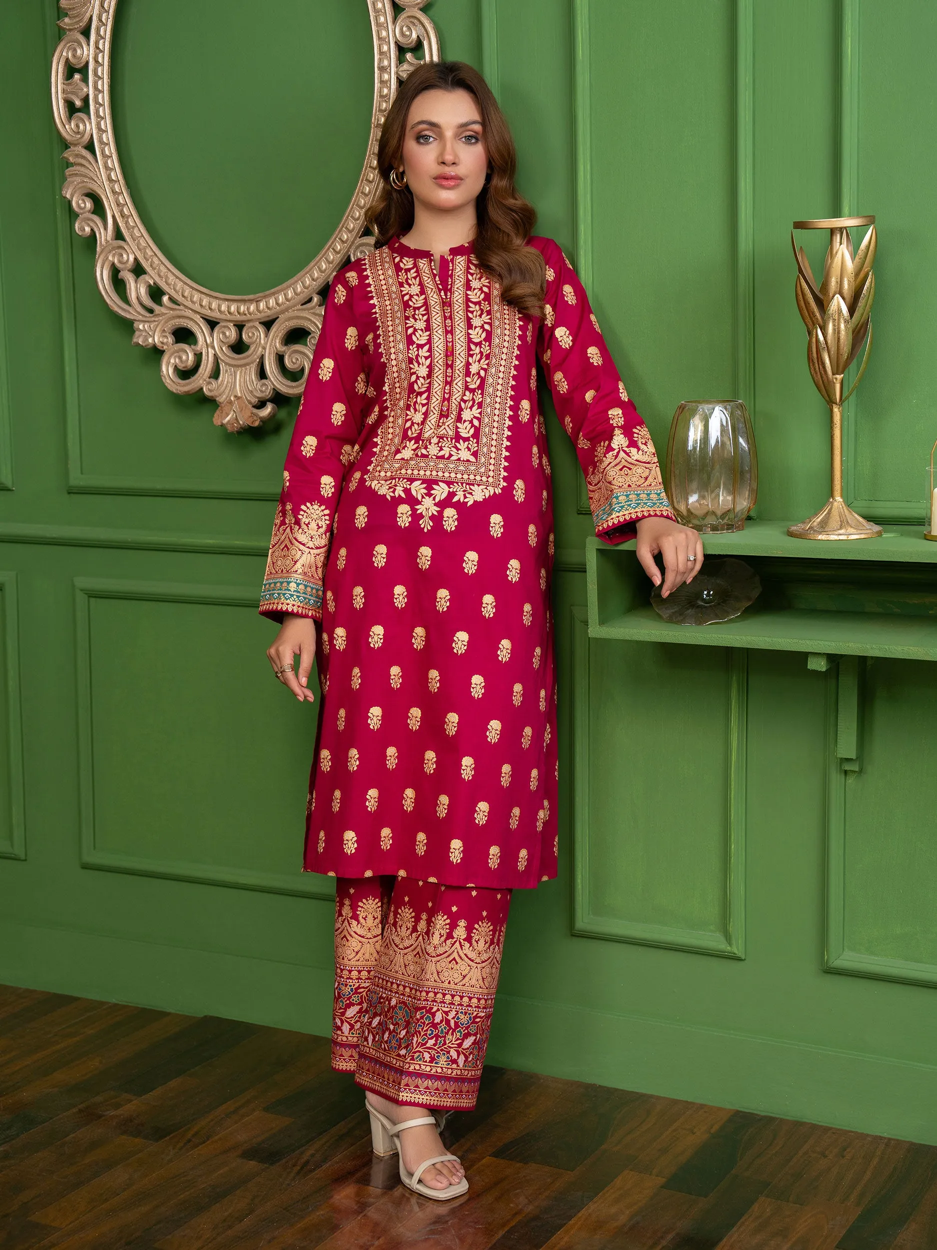 2 Piece Lawn Suit-Paste Print (Pret)