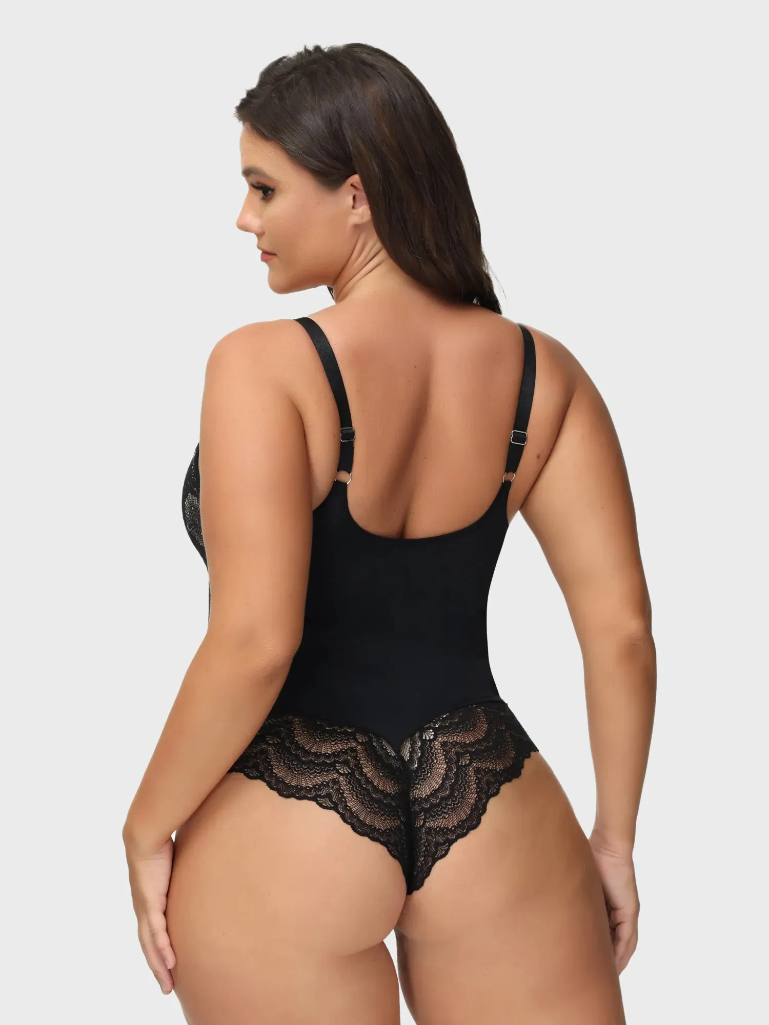 3-in-1 Lacey Sculpting Shapewear Bodysuit