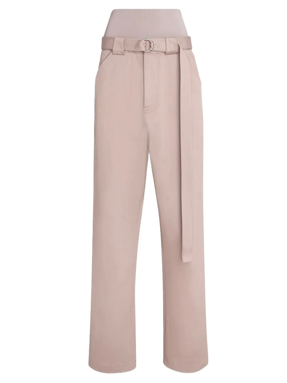 ALAIA Steel Cargo Trousers with Stretch Knit Waistband