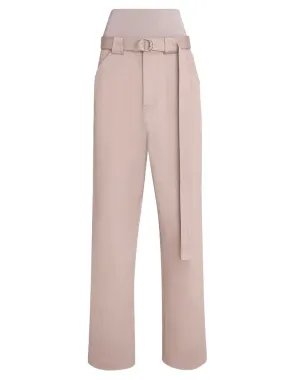 ALAIA Steel Cargo Trousers with Stretch Knit Waistband