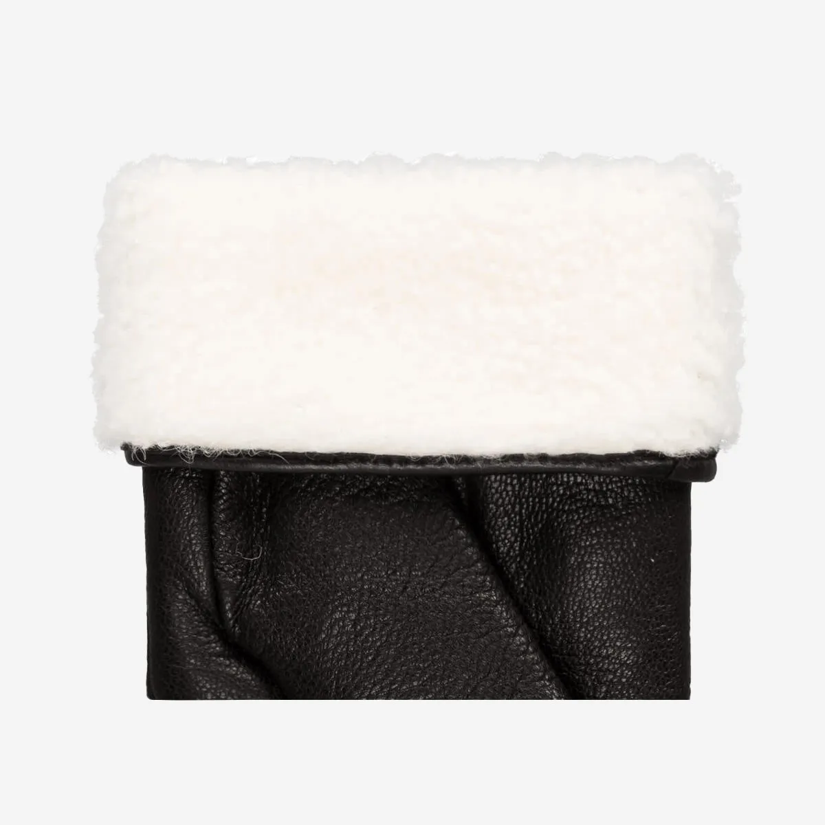 Alessandra (black) - goatskin leather gloves with lambswool lining & touchscreen feature