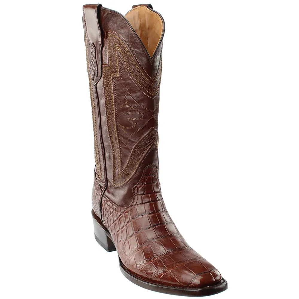 American Alligator Square Toe Cowboy Boots