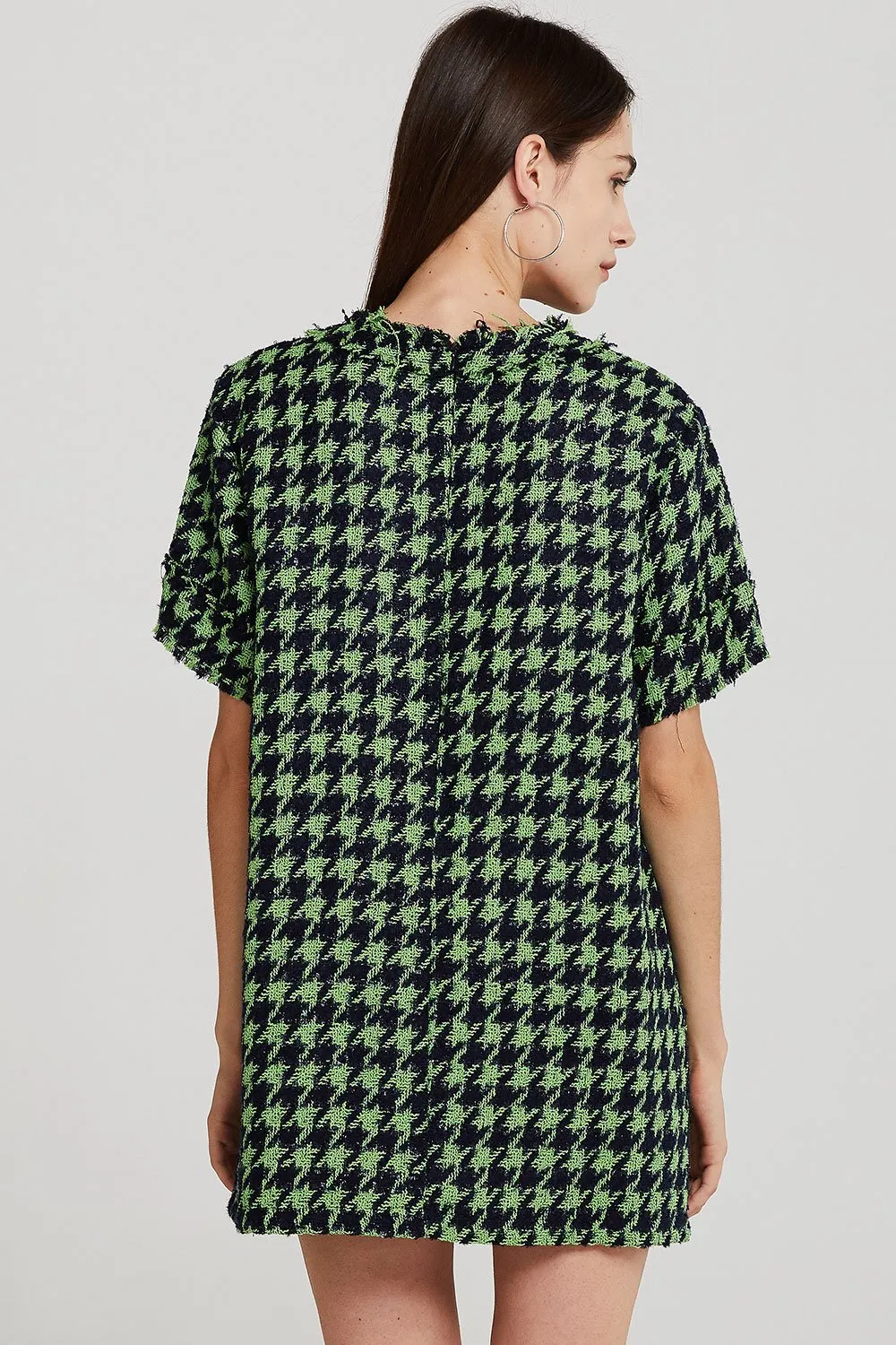 Anna Houndstooth Shift Dress