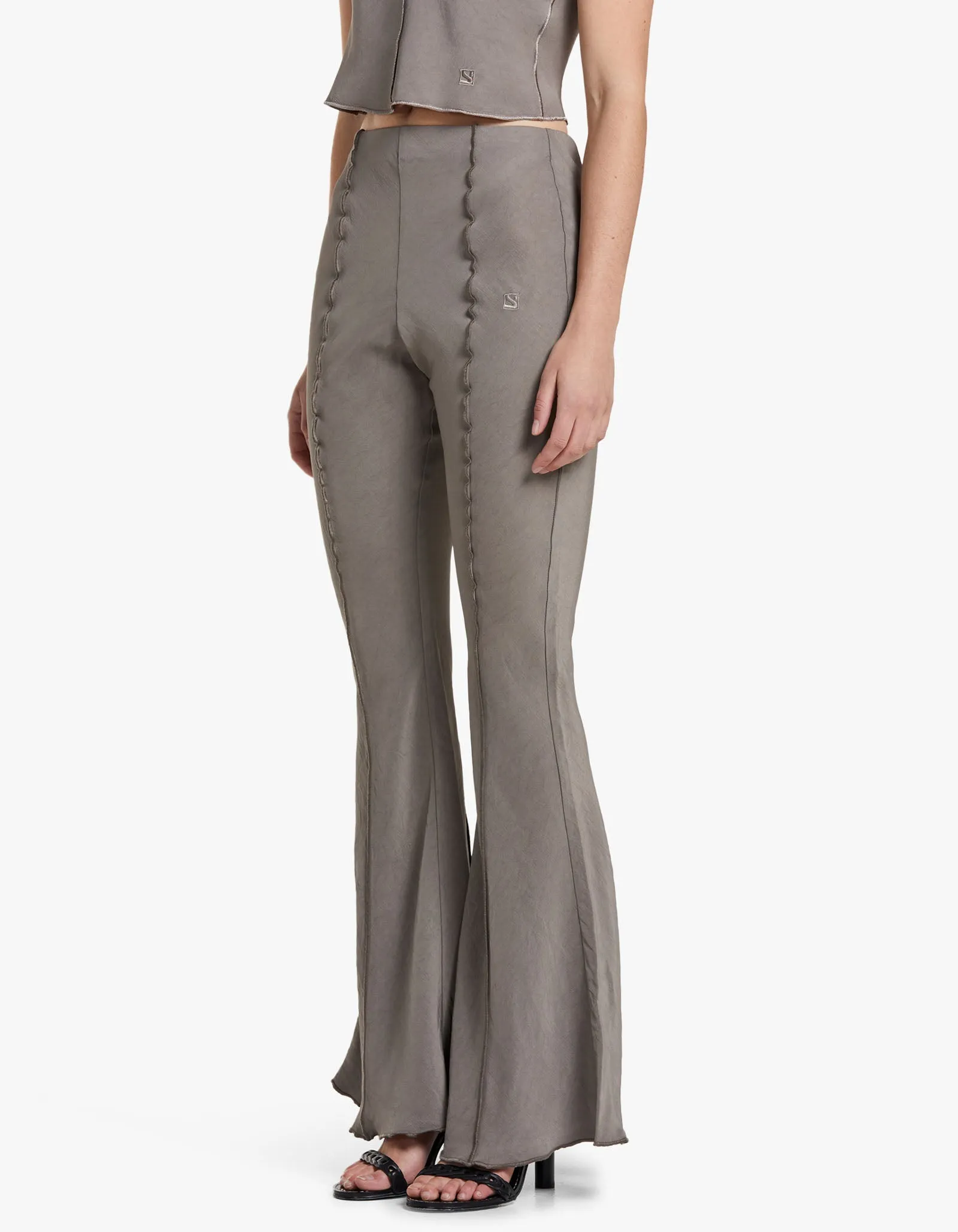 Babylock Flare Trousers - Taupe