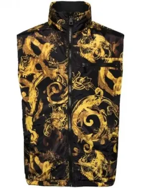 Baroque printing reversible vest padding 271366