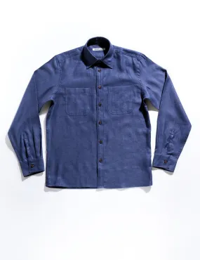 BKT16 Overshirt in Soft Flannel - Slate Blue