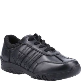 Black  Jezza Lace-Up Senior School Shoes