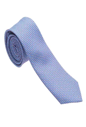 Blue 100% Woven Silk Necktie