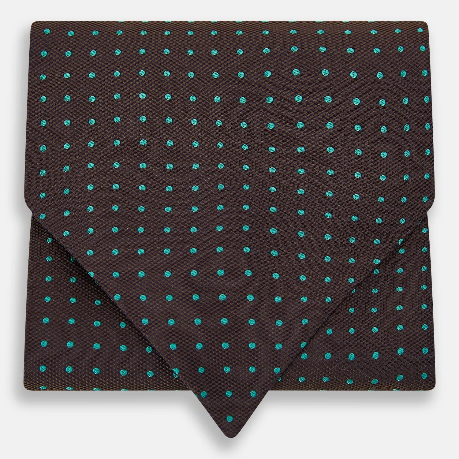 Blue and Dark Brown Micro Dot Silk Cravat