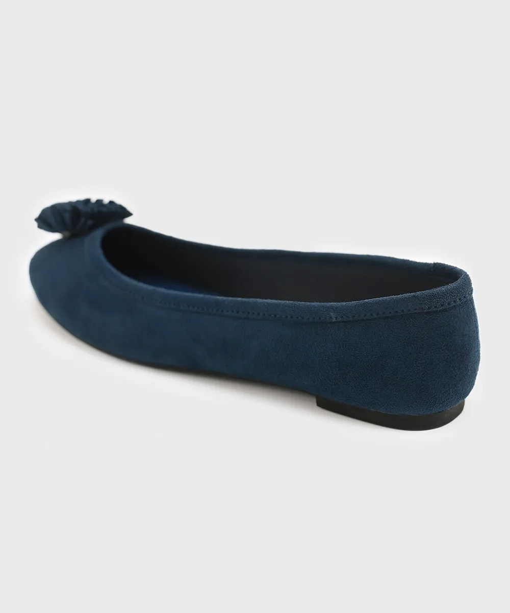 Blue Faux Suede Pumps