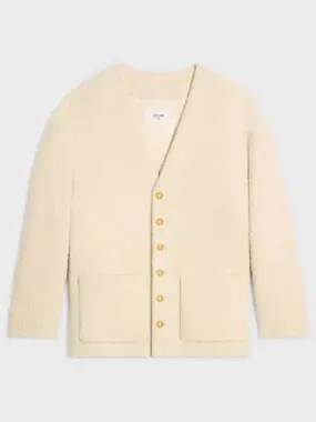 Boucle Cashmere Cardigan Ivory