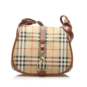 Burberry Haymarket Check Canvas Crossbody Bag (SHG-12281)