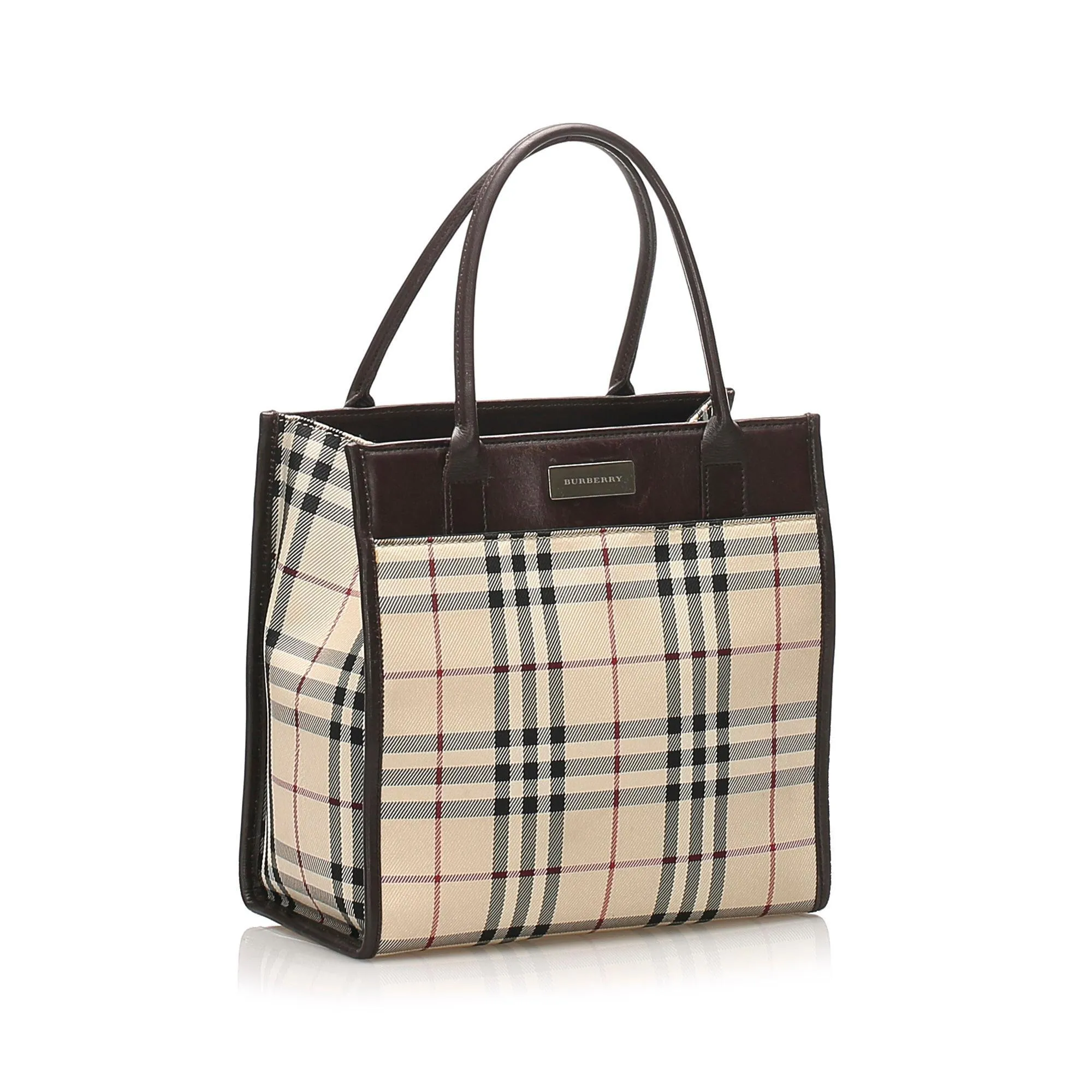 Burberry House Check Canvas Handbag (SHG-12046)