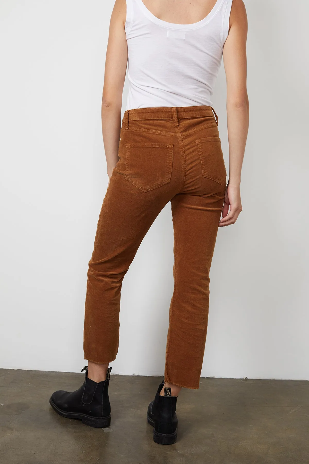 CANDACE CORDUROY HIGH RISE CROP JEAN