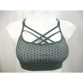 Champion N9687 C9 Strappy Front Cami Wire Free Sports Bra SMALL Deep Pine Green