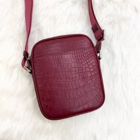 Crocodile Leather Small Crossbody Shoulder Bag