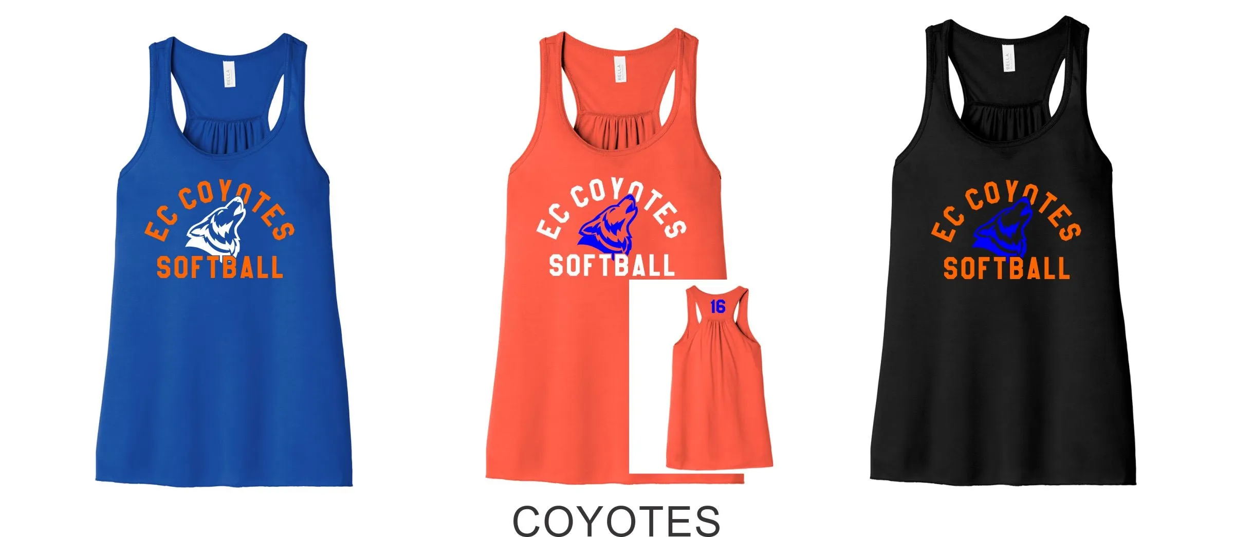 EC Coyotes Flowy Tank- 4 designs- Matte or Glitter