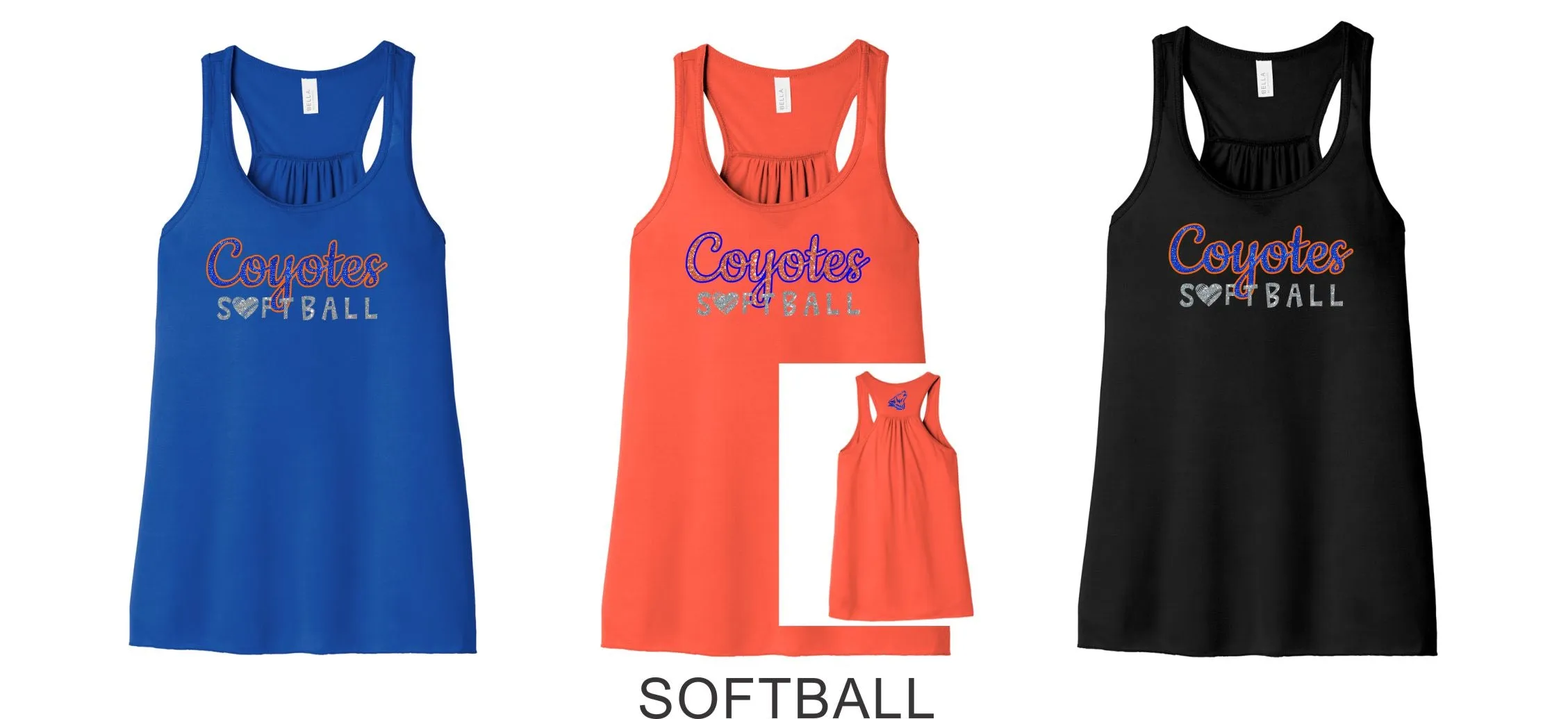 EC Coyotes Flowy Tank- 4 designs- Matte or Glitter