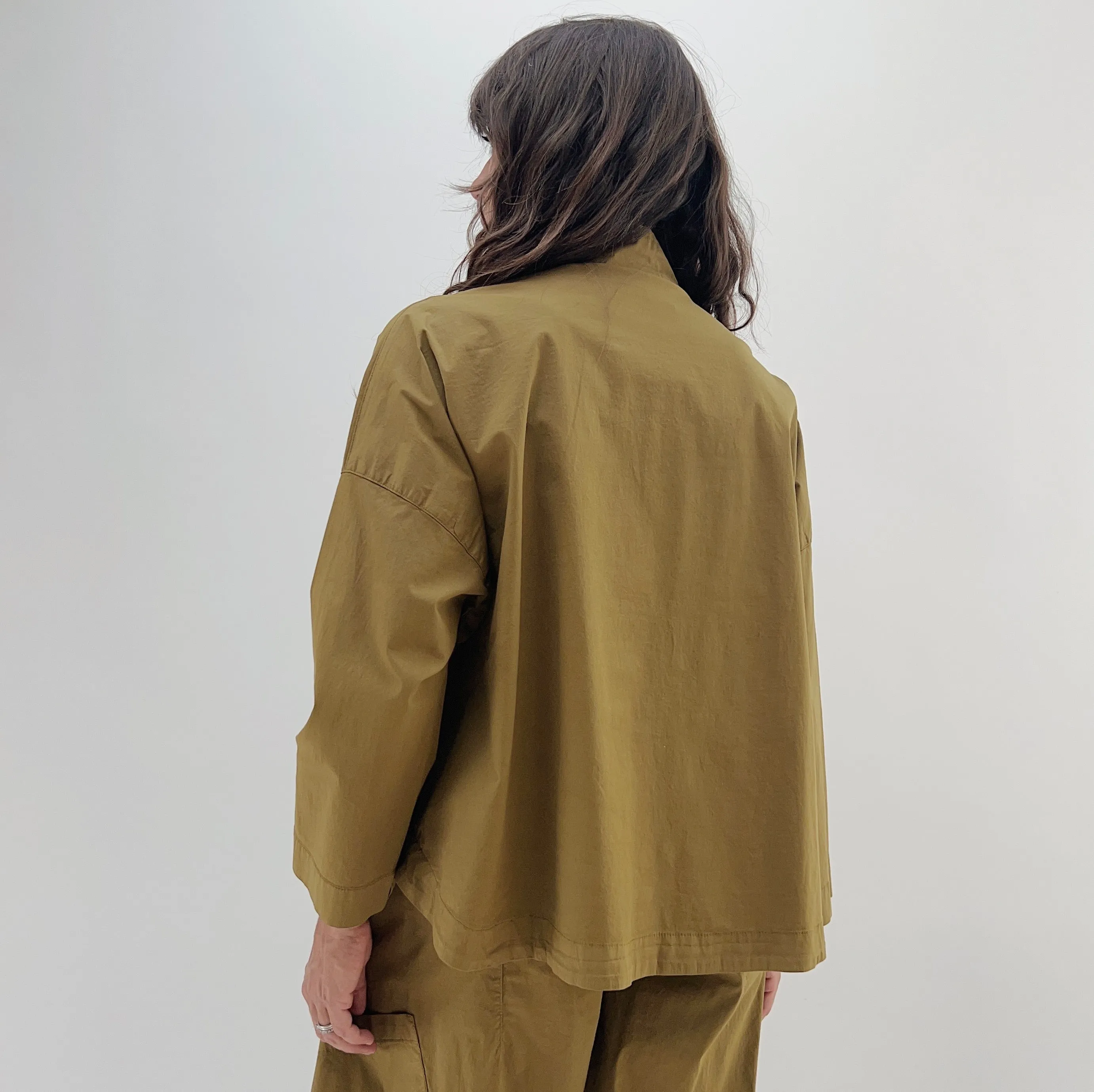 Eleven Stitch | Stand Collar Jacket in Olive