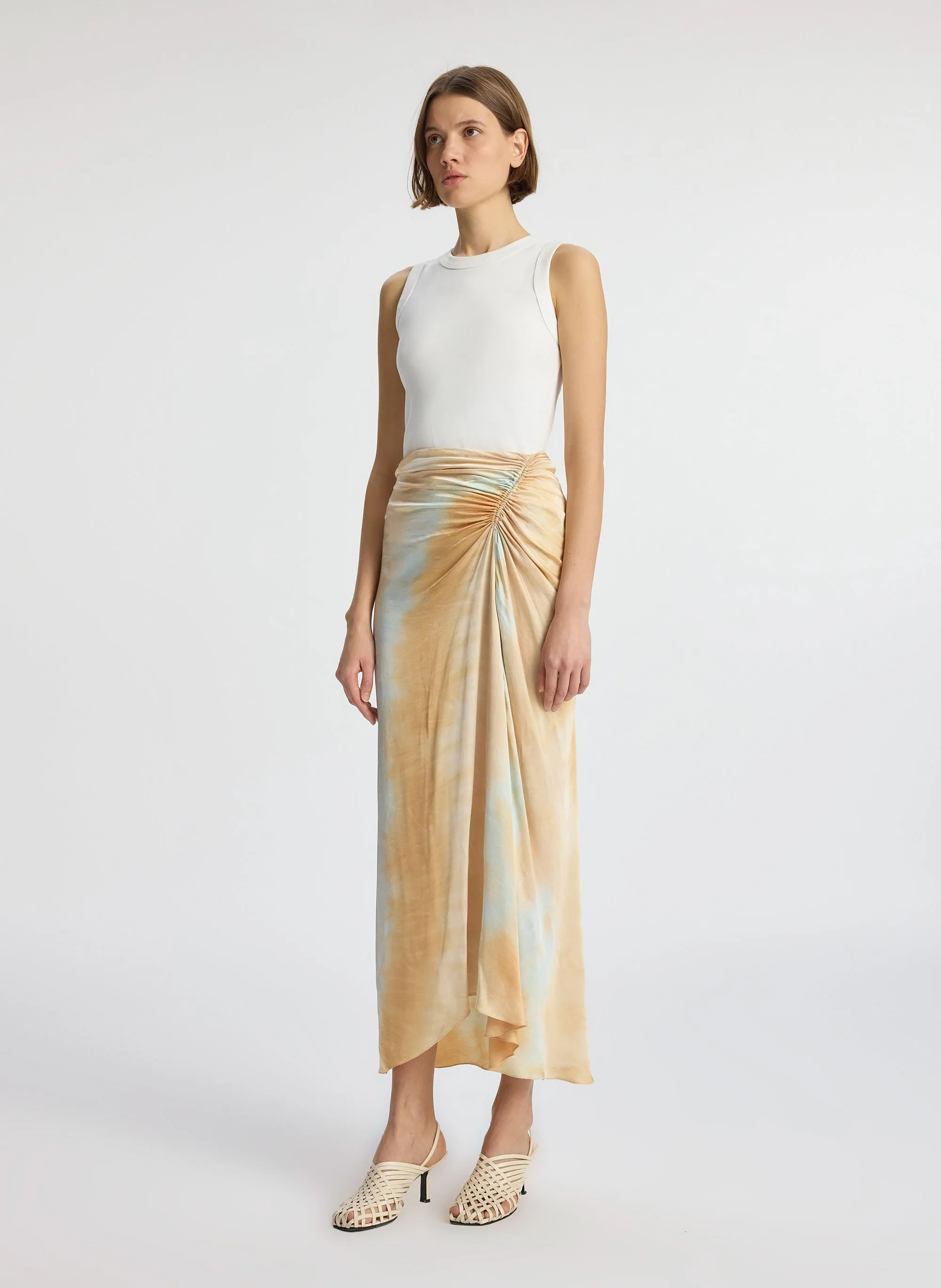 Grace Satin Midi Skirt