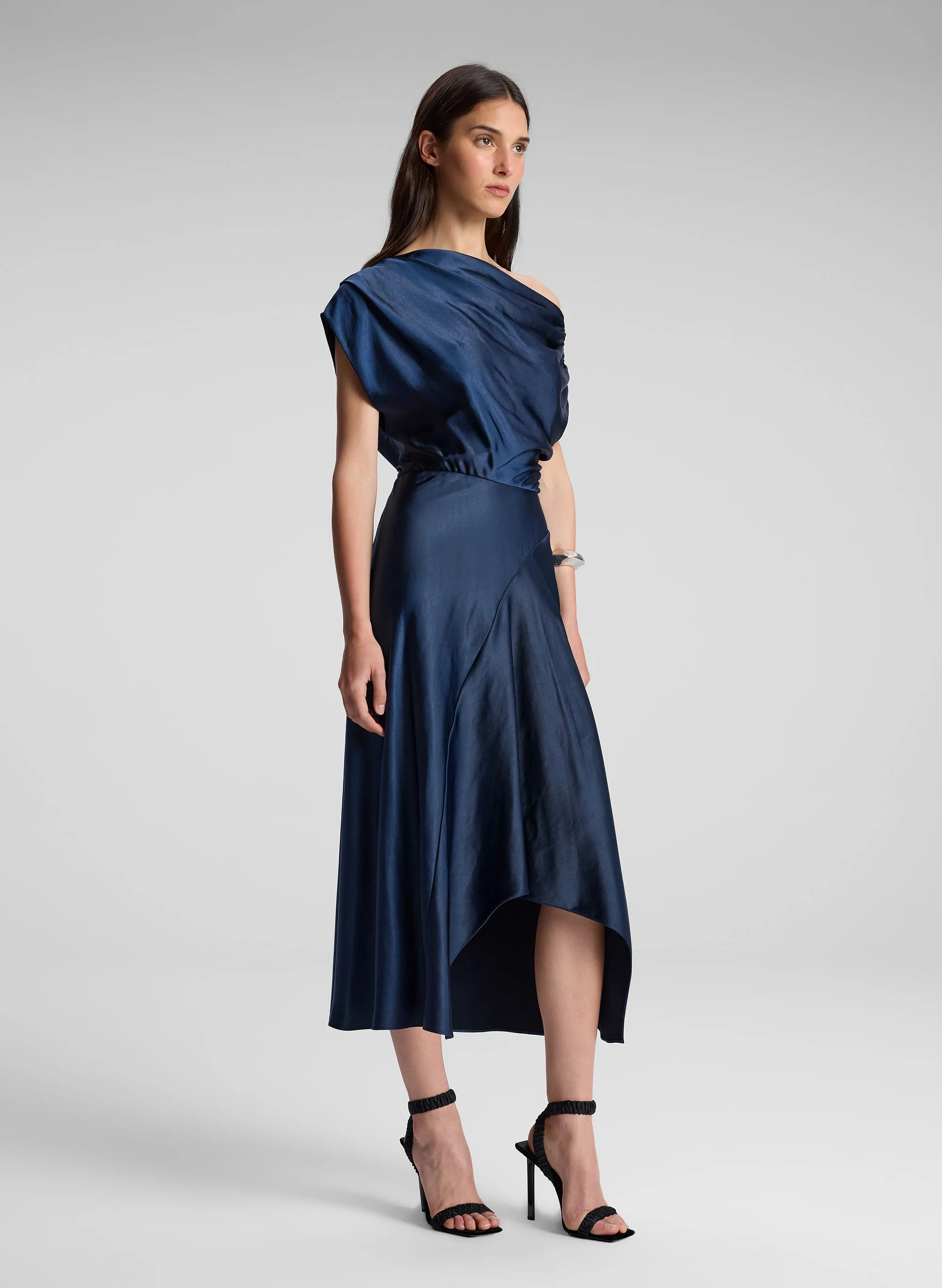 Jasmine Satin Midi Dress