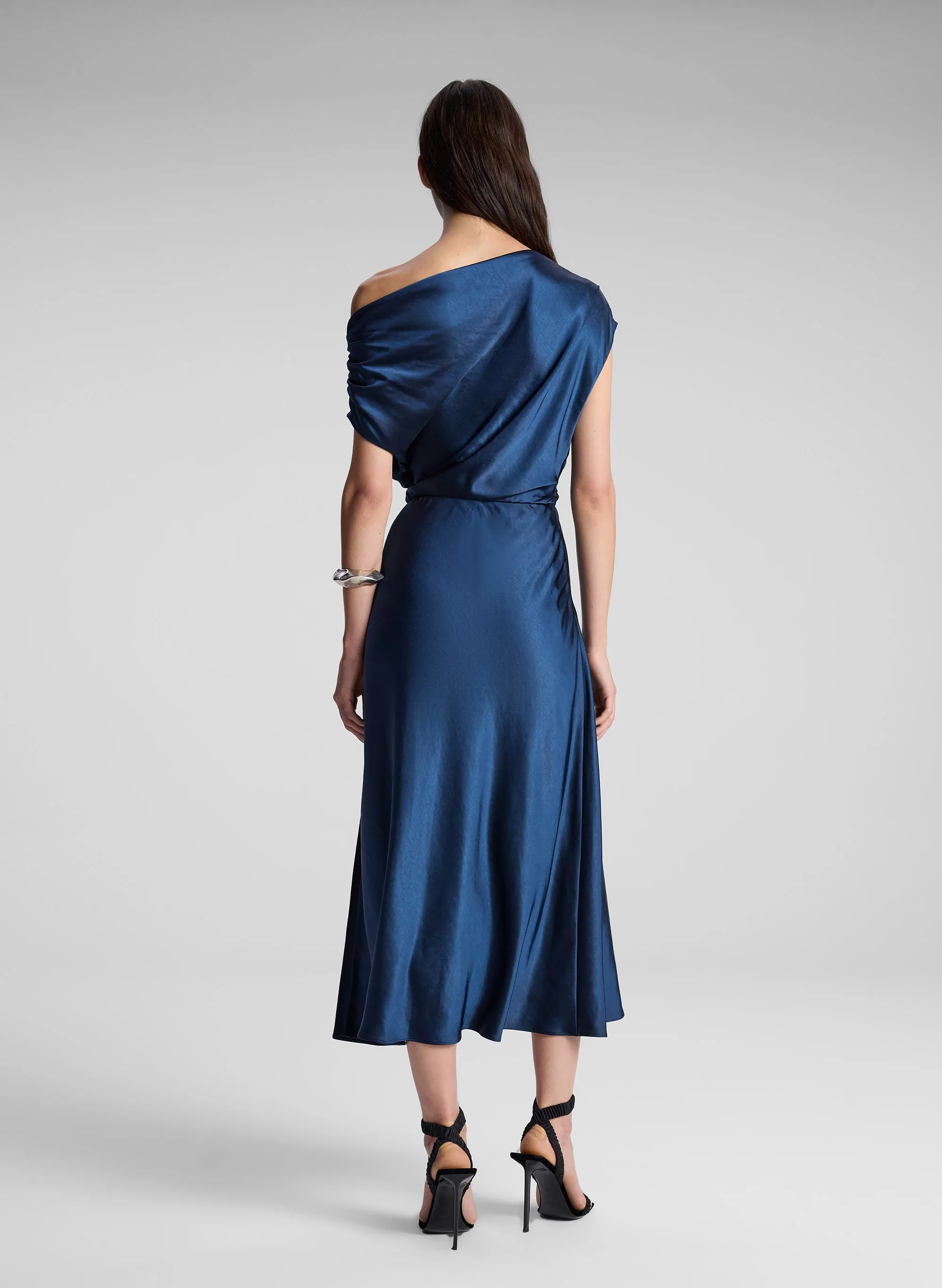 Jasmine Satin Midi Dress