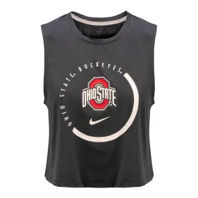 Ladies Ohio State Buckeyes Nike Circled Ohio Crop Tank Top