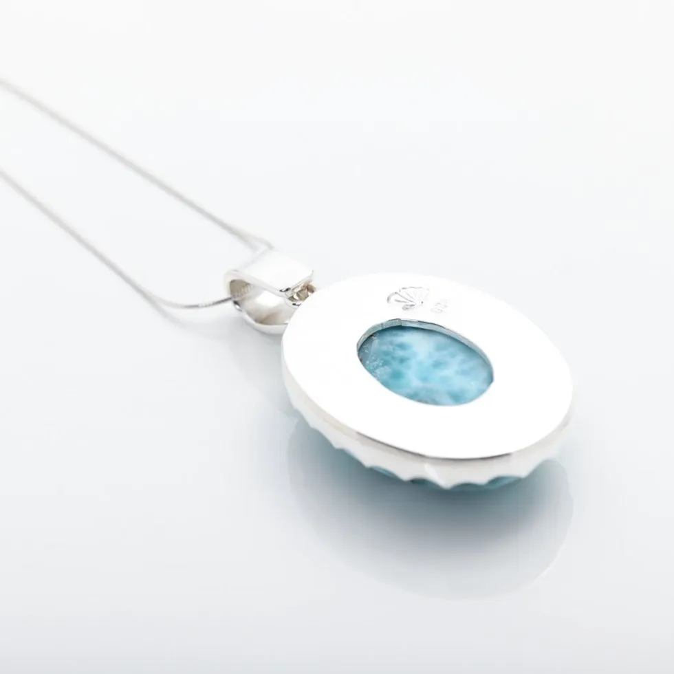 Larimar Oval Pendant Hazel