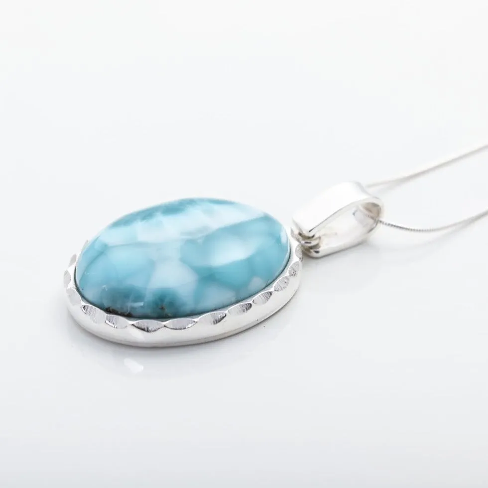 Larimar Oval Pendant Hazel