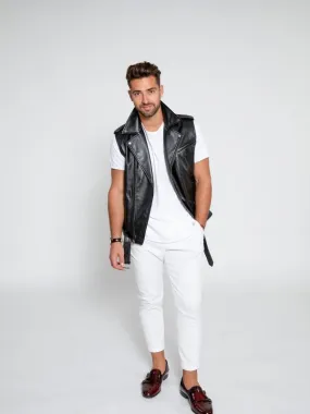 Men Biker Leather Vest