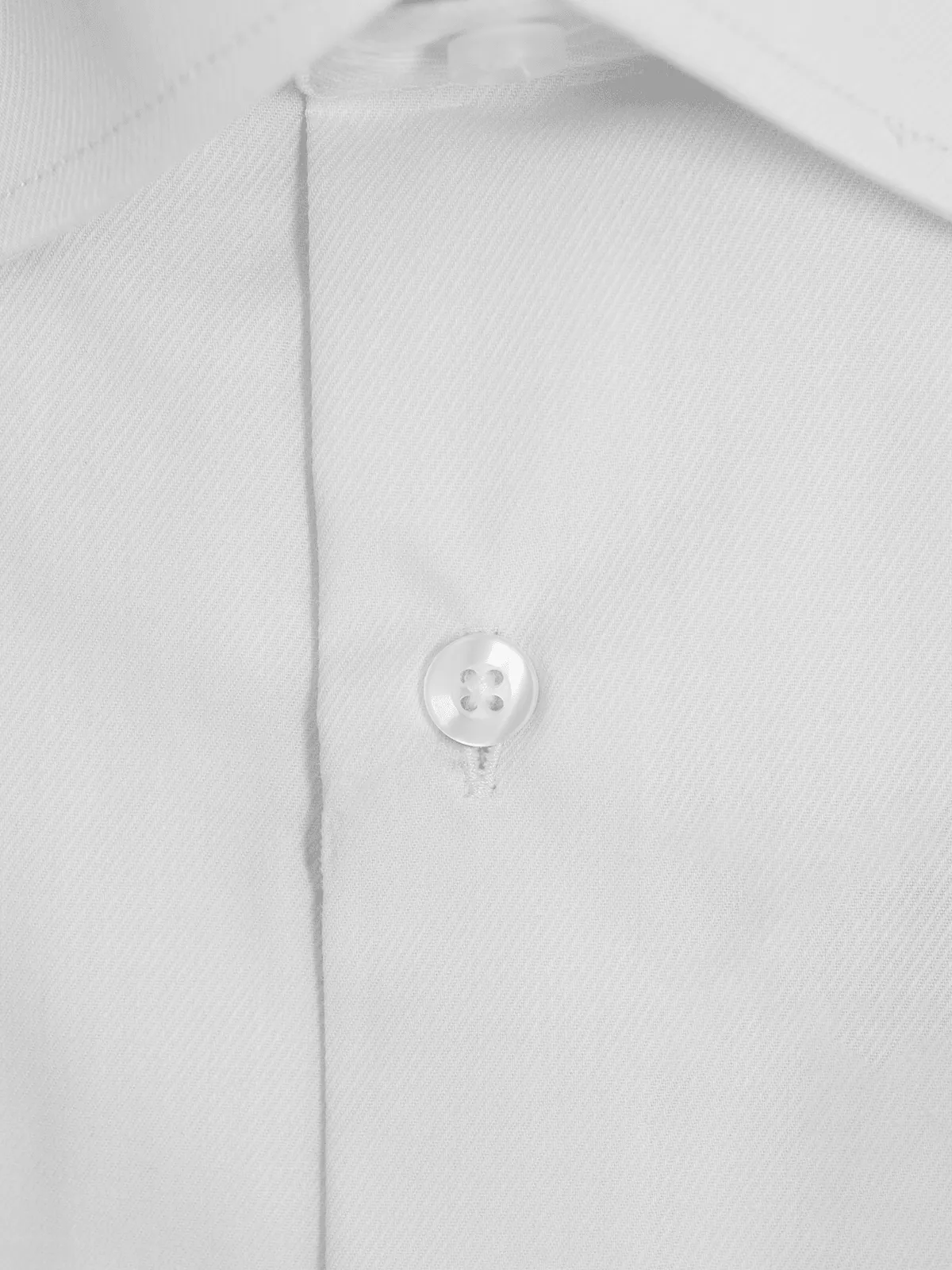 Men's White Fine Twill Cotton Shirt