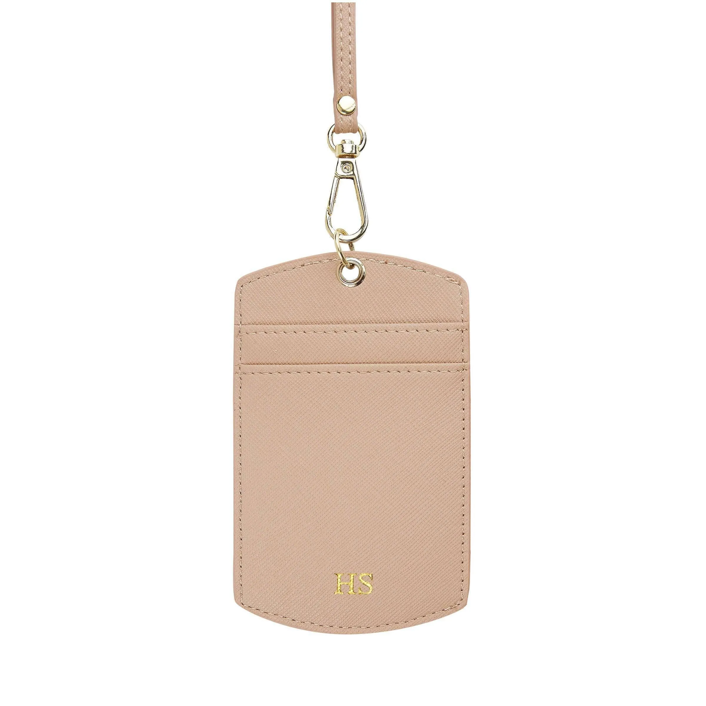 Nude - Saffiano ID Cardholder Lanyard