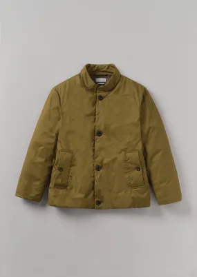 Padded Stand Collar Jacket | Woodland Green