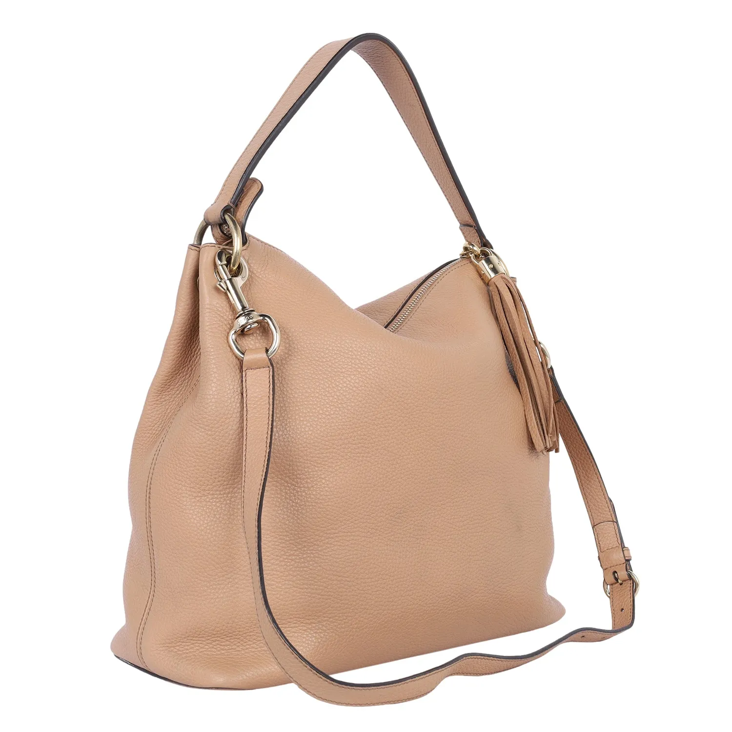 Pebbled Calfskin Soho Top Handle Hobo Bag (Authentic Pre-owned)