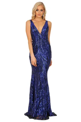 Sapphira Sequin Gown - Royal Blue