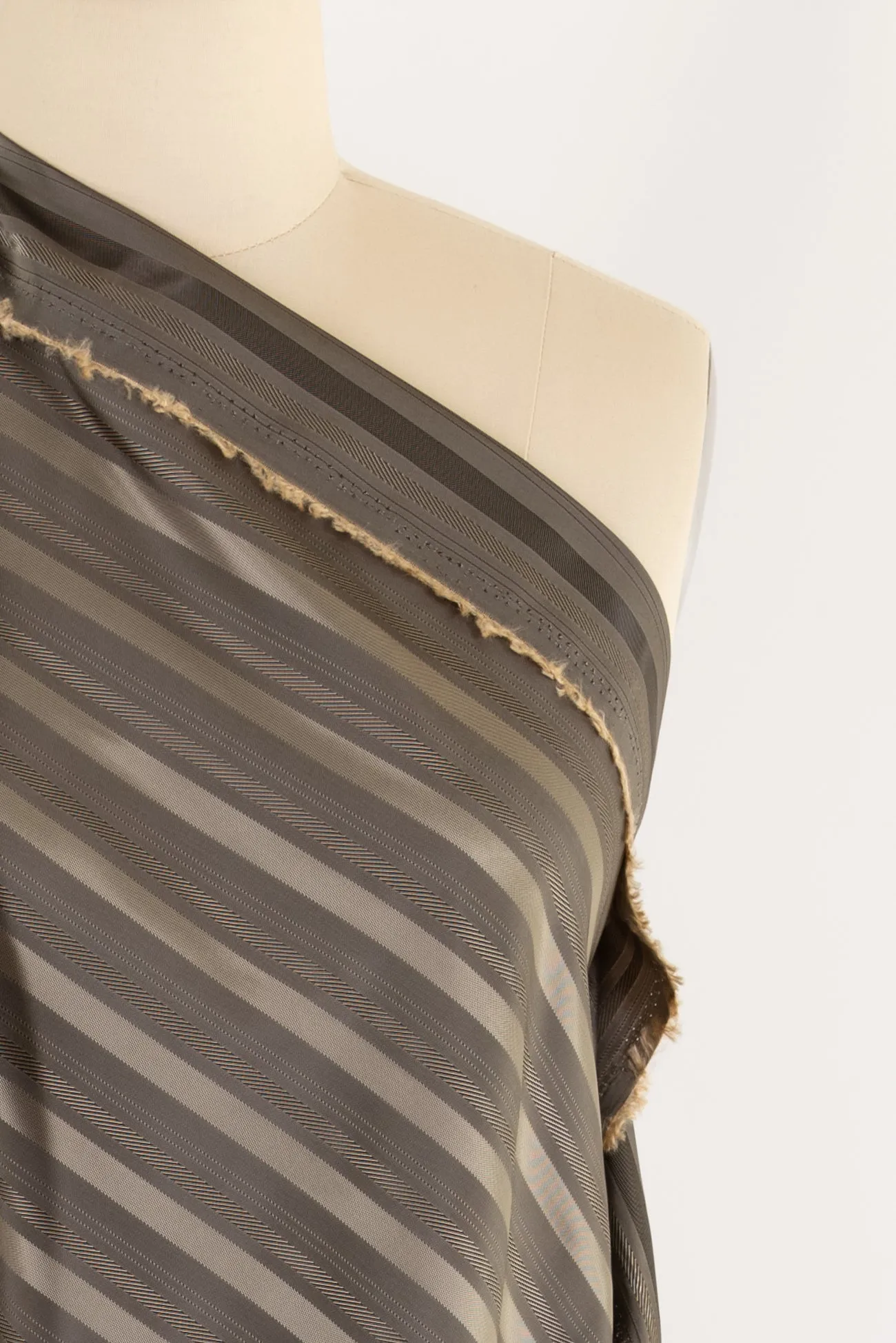 Taupe Stripe Acetate Lining