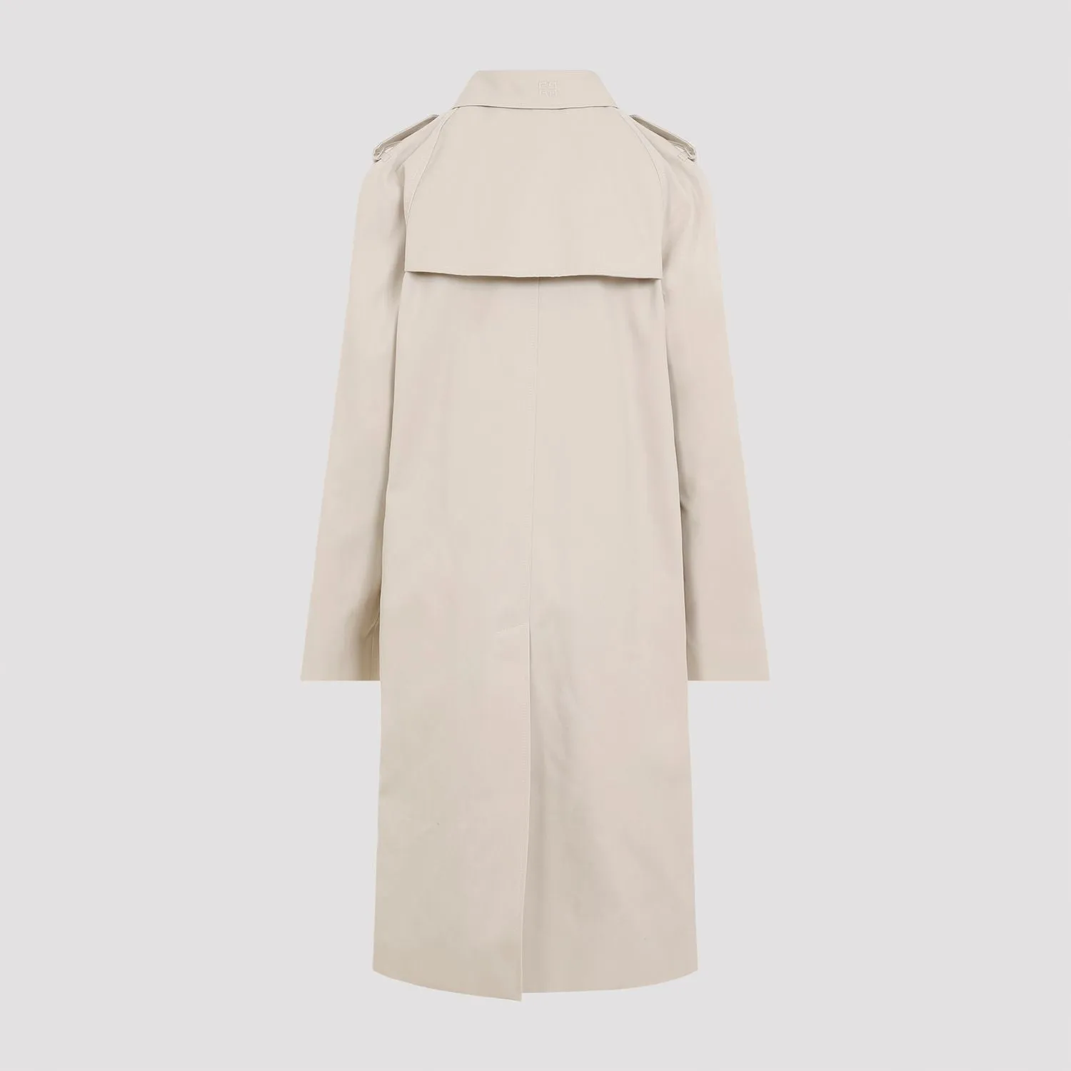 VOYOU BEIGE TRENCH COAT BLACK BELT