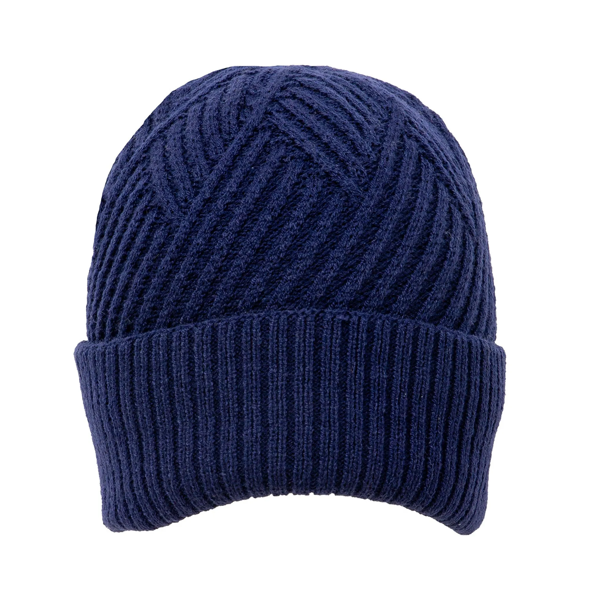 Women’s Patchwork Cable Knit Beanie Hat